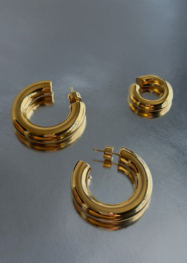 Combo MENIK HOOPS + EXTRA CHUNKY EARCUFF