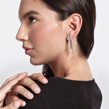 Aretes Bastoni Plateado