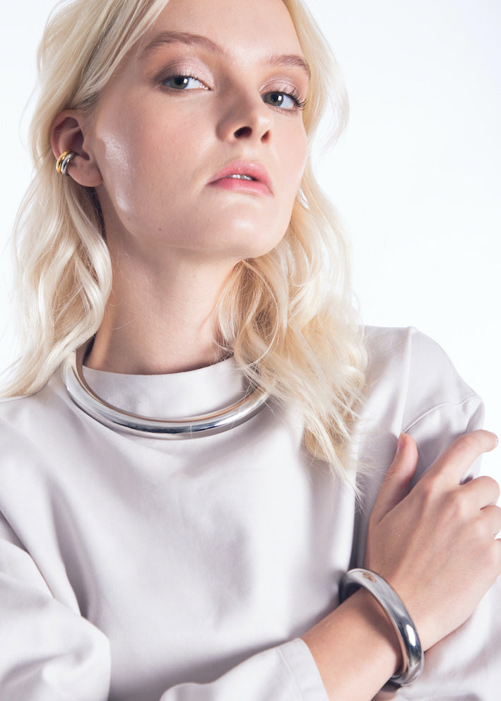 Chunky Choker Plateado