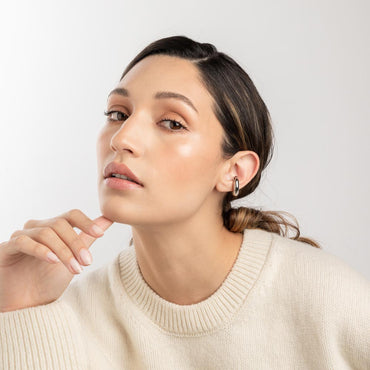Extra Chunky Earcuff Plateado