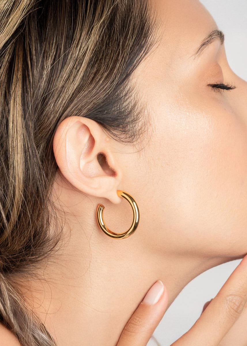 Small Chunky Hoops Dorado