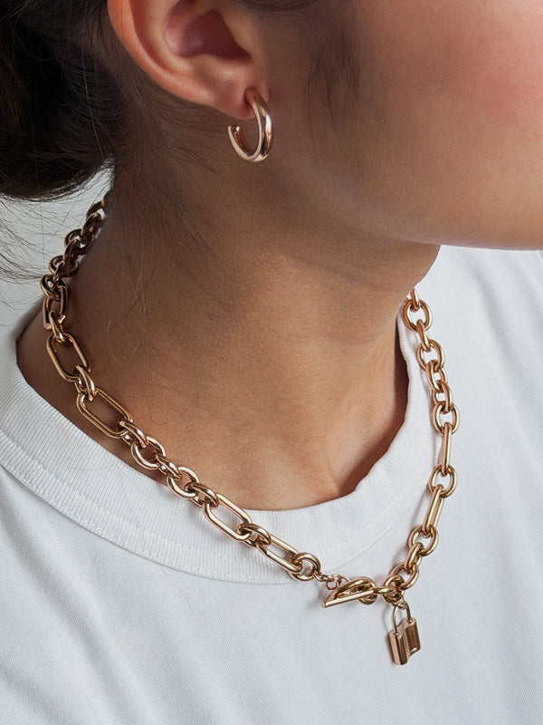 Combo COLLAR HESTIA + POLY HOOPS