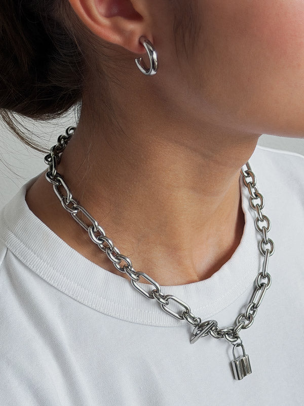 Combo COLLAR HESTIA + POLY HOOPS