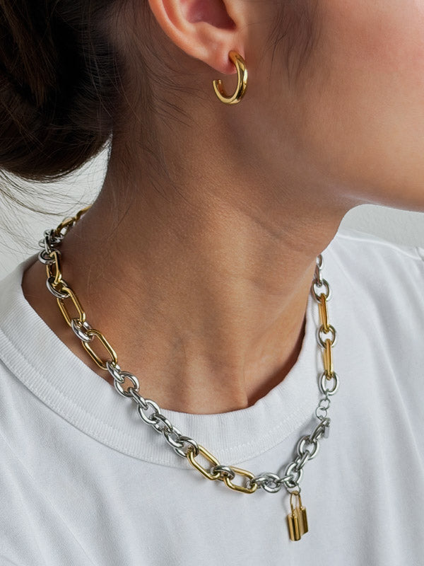 Combo COLLAR HESTIA + POLY HOOPS