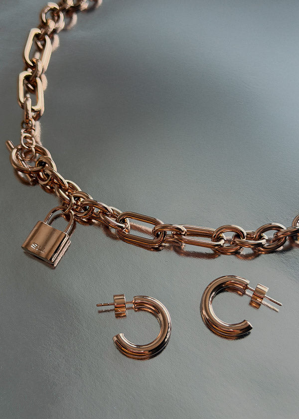 Combo COLLAR HESTIA + POLY HOOPS