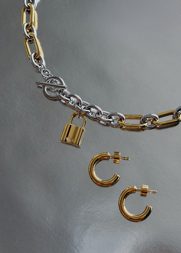 Combo COLLAR HESTIA + POLY HOOPS