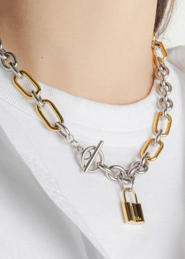 Collar Hestia Dorado Plateado