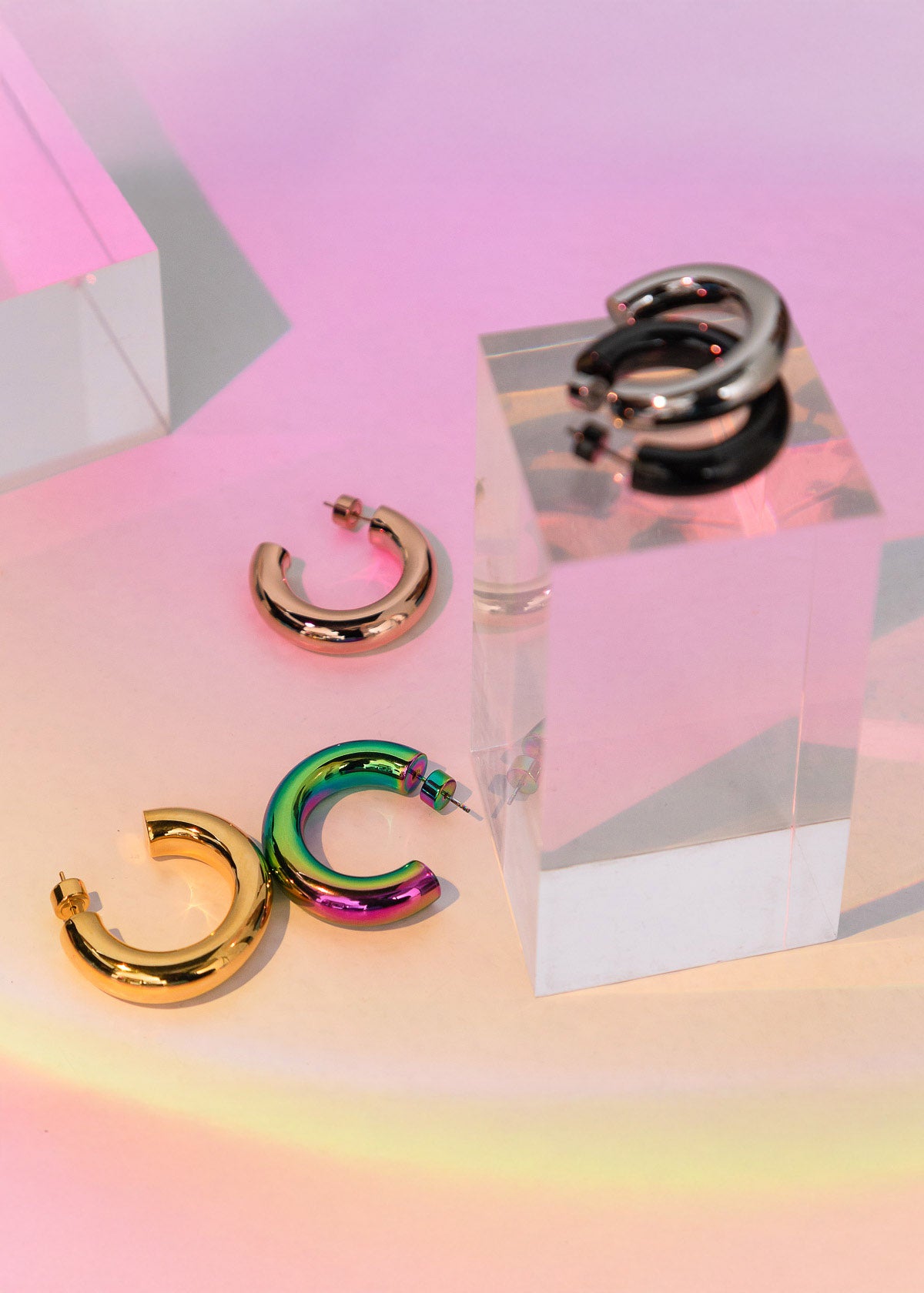 Menik Hoops Plateado