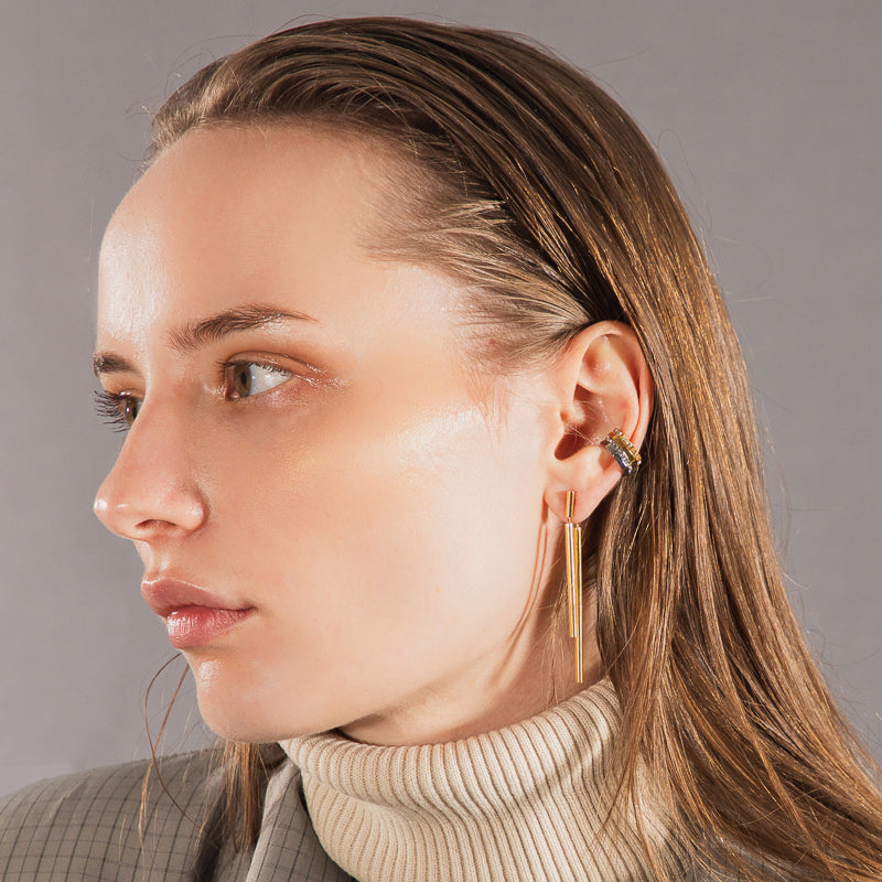 Aretes Ravdo Plateado