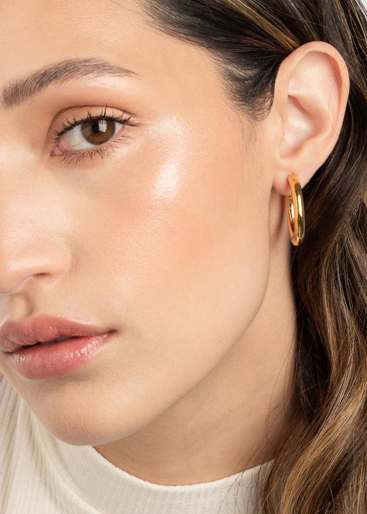 Small Chunky Hoops Dorado