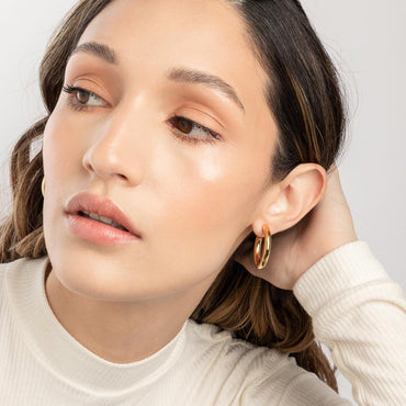 Small Chunky Hoops Dorado