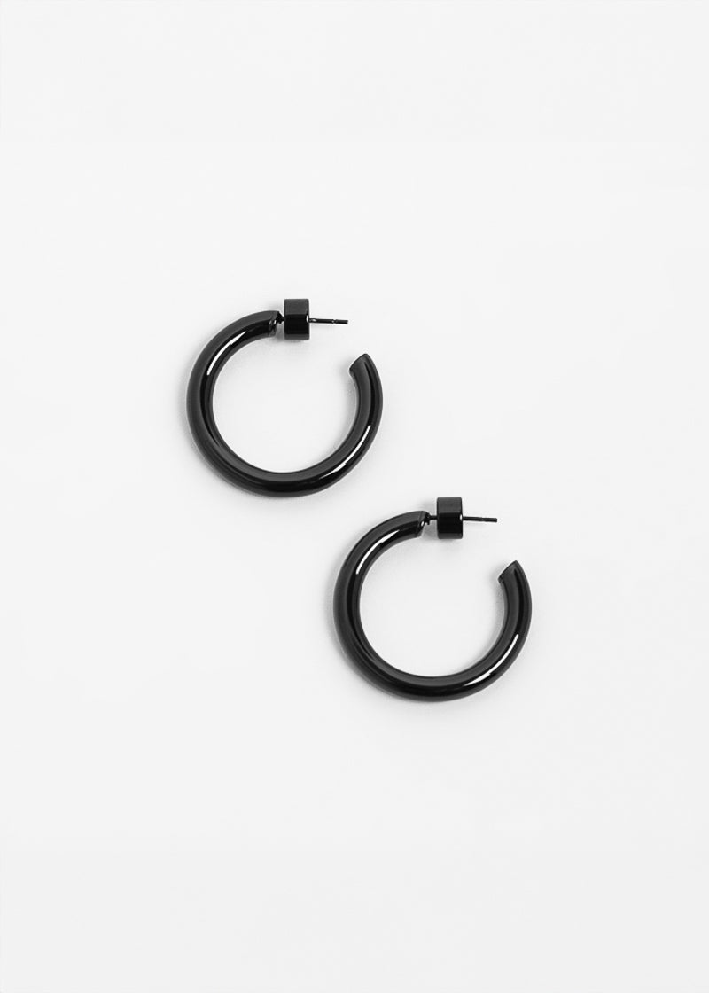 Small Chunky Hoops Plateado
