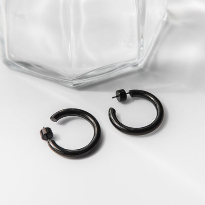 Small Chunky Hoops Negro