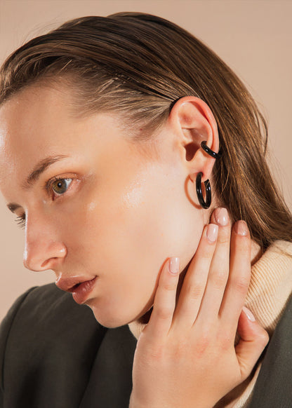 Small Chunky Hoops Negro