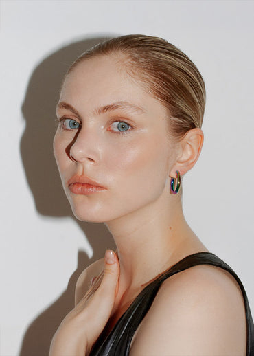 Small Chunky Hoops Holographic