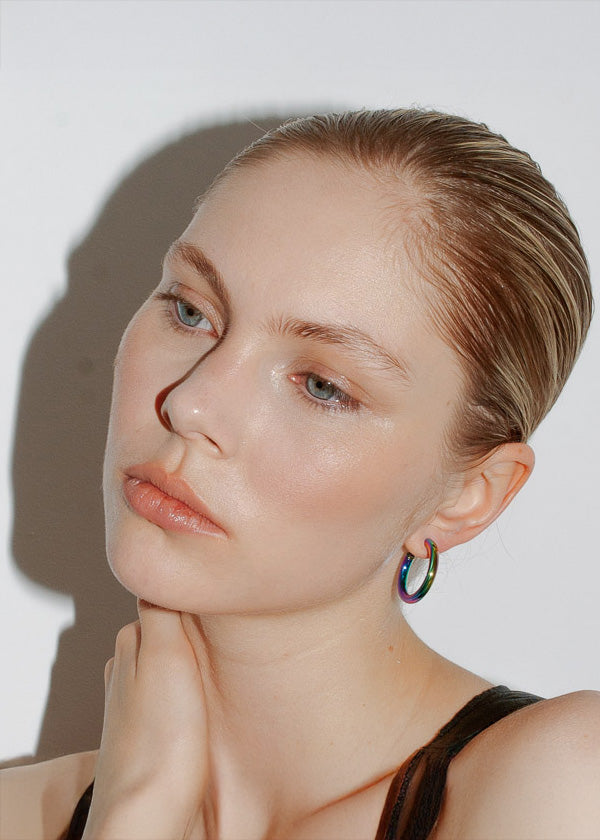 Small Chunky Hoops Holographic