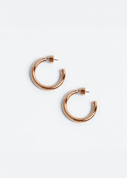 Small Chunky Hoops Plateado