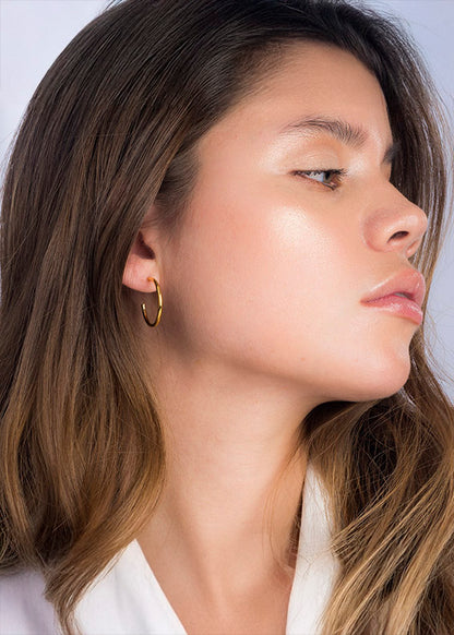 Small Thin Hoops Dorado