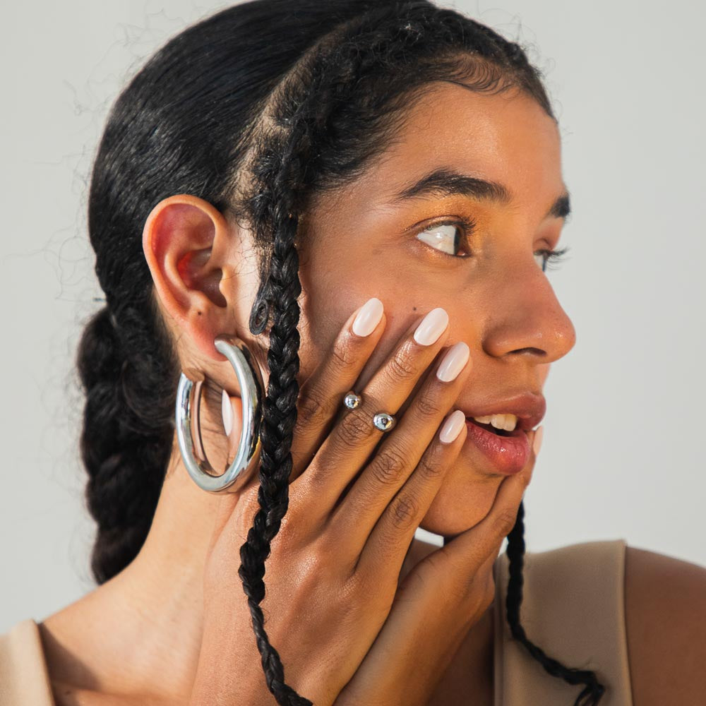 Tera Hoops Plateado